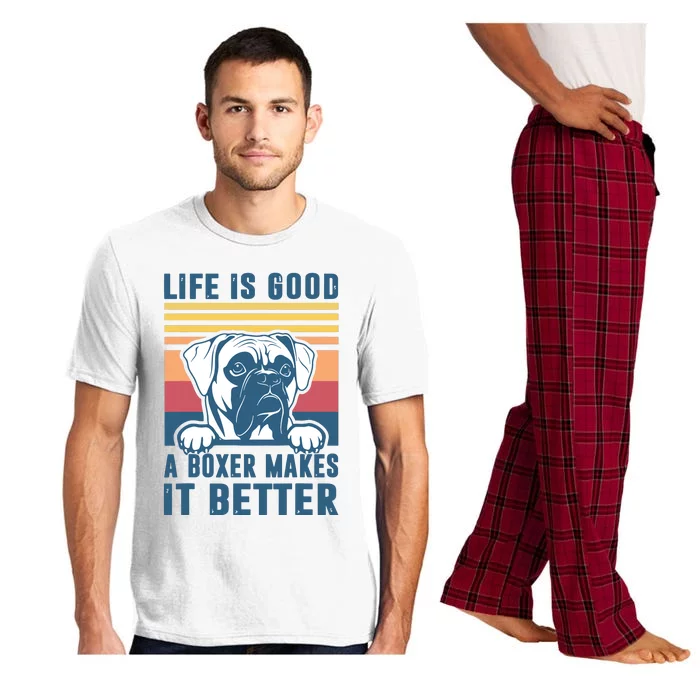 Boxer Dog Gifts For Men Women Boxer Dog Dad Mom Pajama Set