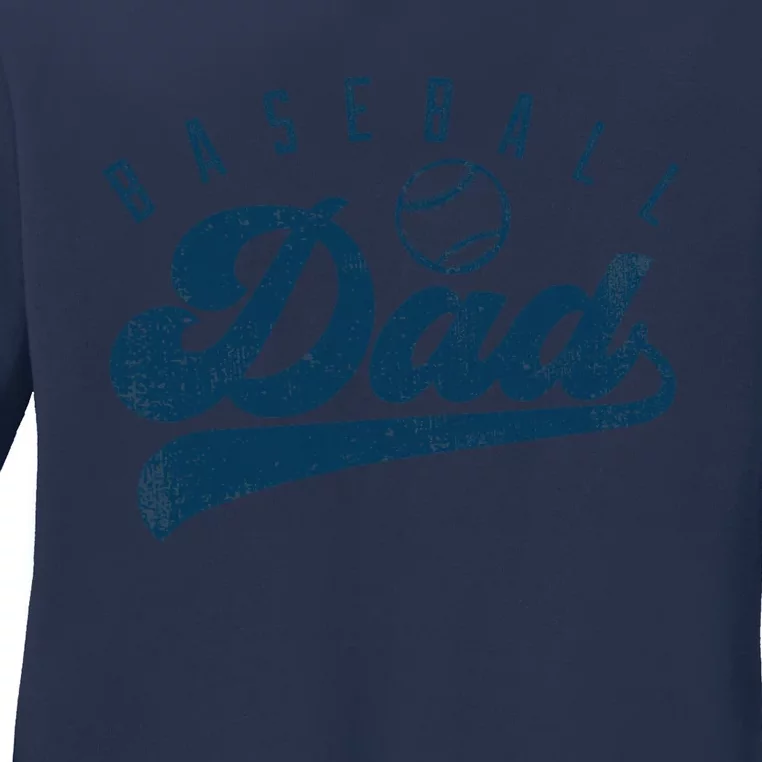 Baseball Dad Gifts Daddy Fathers Day Ladies Long Sleeve Shirt