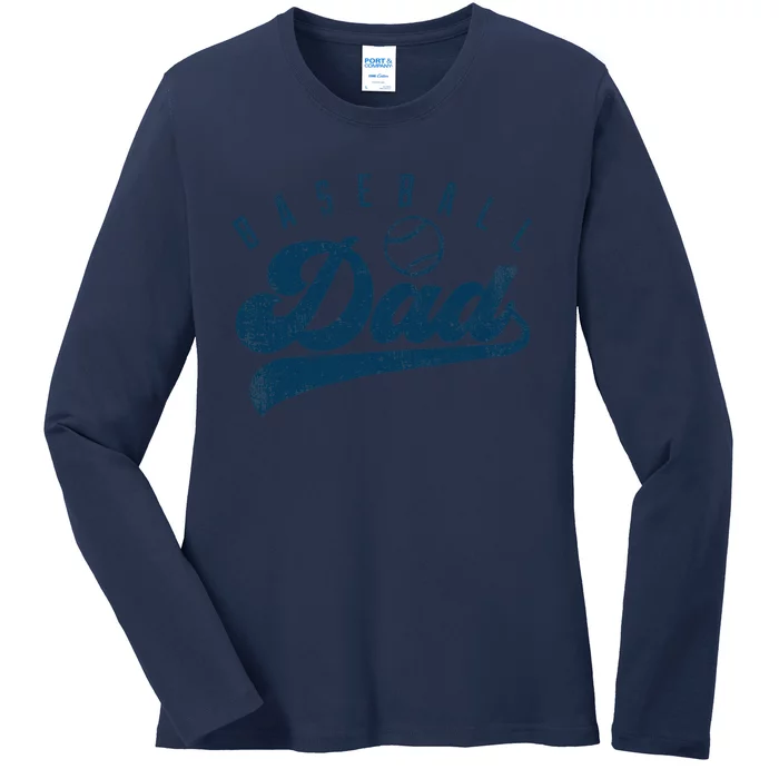 Baseball Dad Gifts Daddy Fathers Day Ladies Long Sleeve Shirt