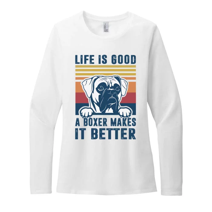 Boxer Dog Gifts For Boxer Dog Dad Mom Womens CVC Long Sleeve Shirt