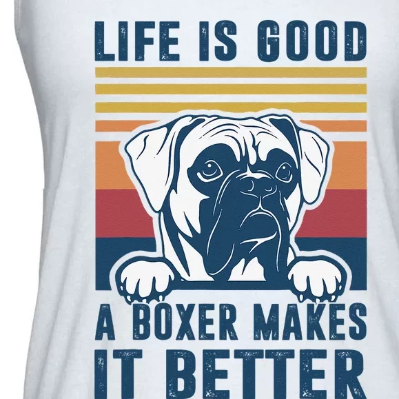 Boxer Dog Gifts For Boxer Dog Dad Mom Ladies Essential Flowy Tank