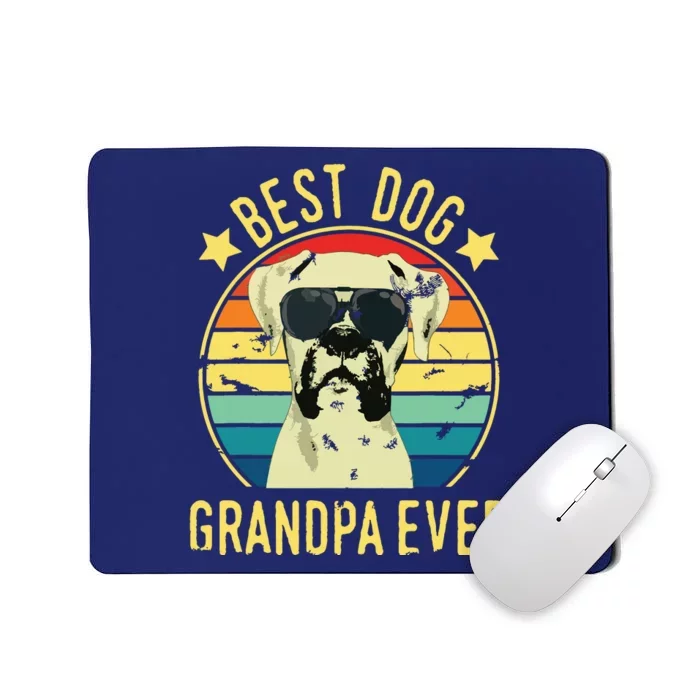 Best Dog Grandpa Ever Boxer Fathers Day Mousepad