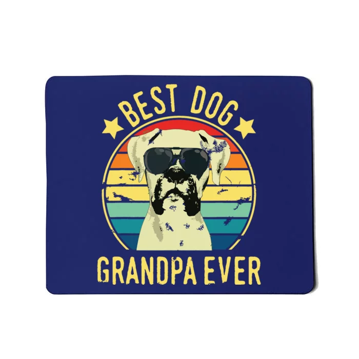 Best Dog Grandpa Ever Boxer Fathers Day Mousepad