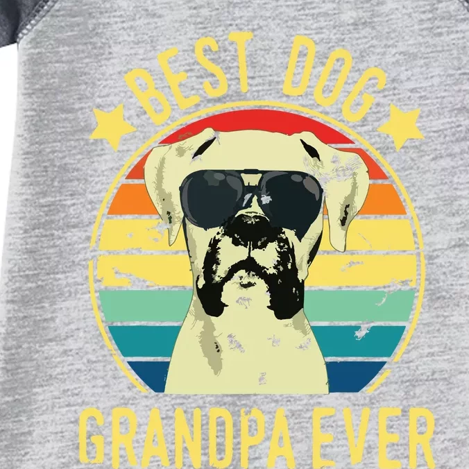 Best Dog Grandpa Ever Boxer Fathers Day Infant Baby Jersey Bodysuit