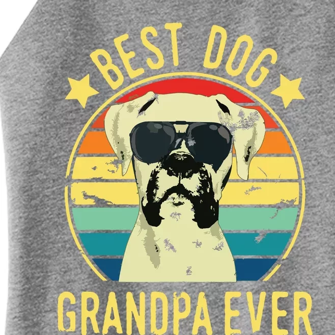 Best Dog Grandpa Ever Boxer Fathers Day Women’s Perfect Tri Rocker Tank