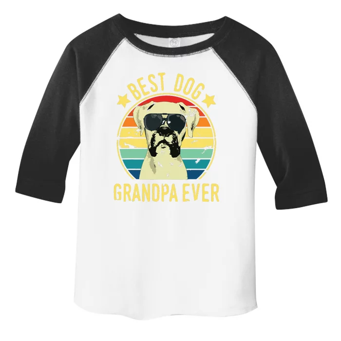 Best Dog Grandpa Ever Boxer Fathers Day Toddler Fine Jersey T-Shirt