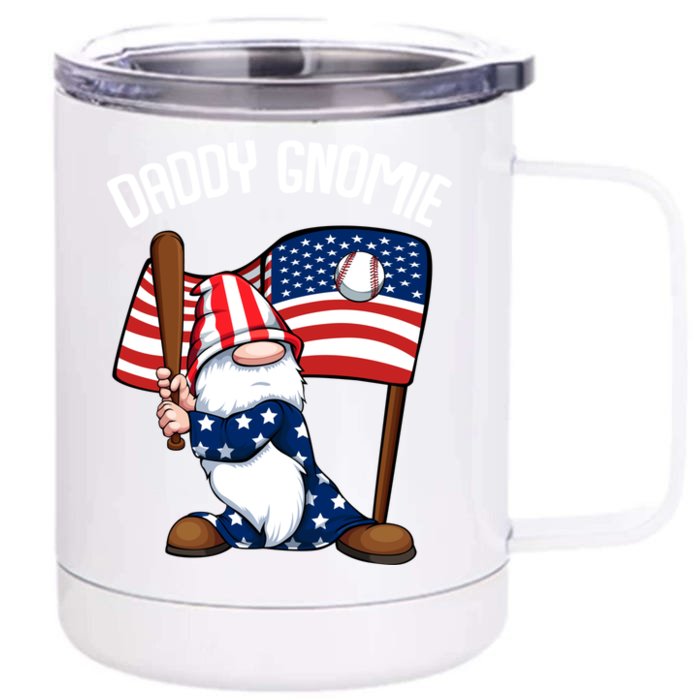 Basketball Daddy Gnome 4th Of July American Memorial Day Gift Front & Back 12oz Stainless Steel Tumbler Cup