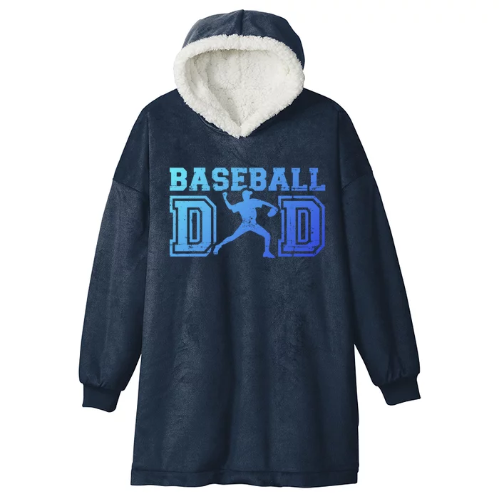 Baseball Dad Gift For FatherS Day Gift Hooded Wearable Blanket