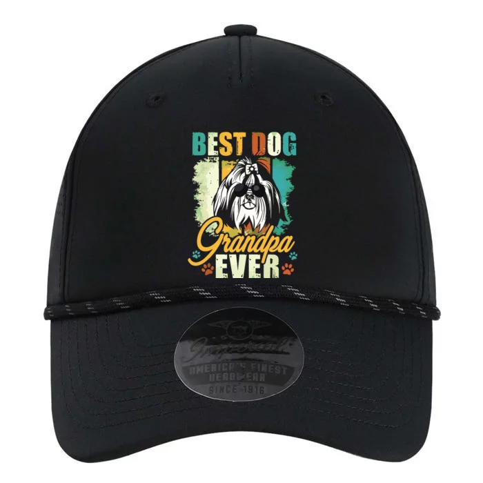 Best Dog Grandpa Ever Shih Tzu Fathers Day Gift Performance The Dyno Cap