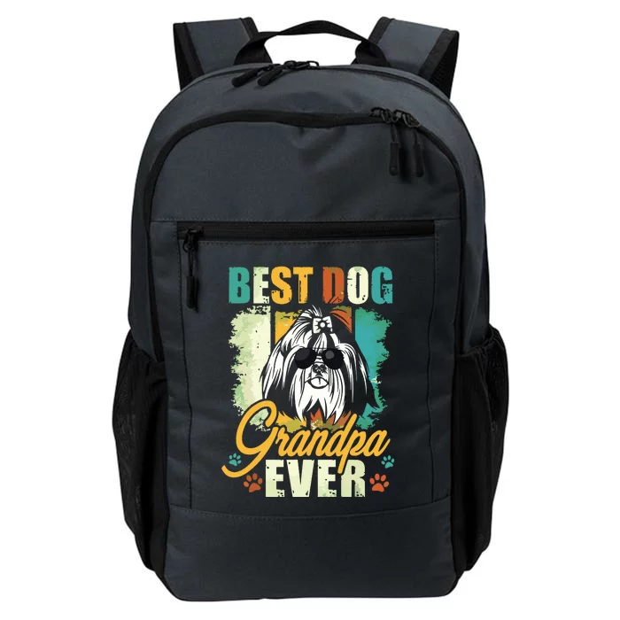 Best Dog Grandpa Ever Shih Tzu Fathers Day Gift Daily Commute Backpack