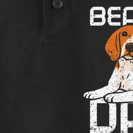 Beagle Dad Guy Lover Dog Beagles Puppy Father Daddy Papa Dry Zone Grid Performance Polo