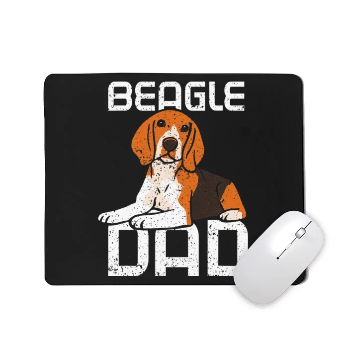 Beagle Dad Guy Lover Dog Beagles Puppy Father Daddy Papa Mousepad