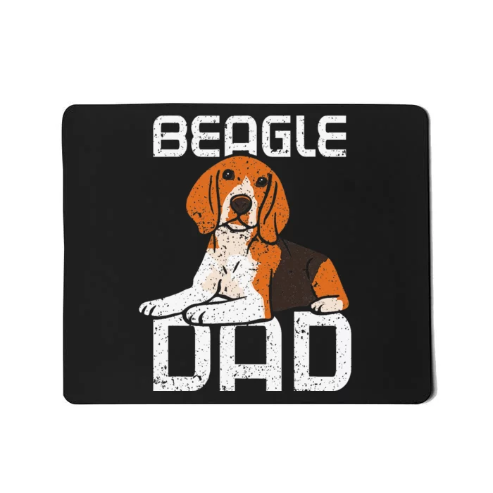 Beagle Dad Guy Lover Dog Beagles Puppy Father Daddy Papa Mousepad