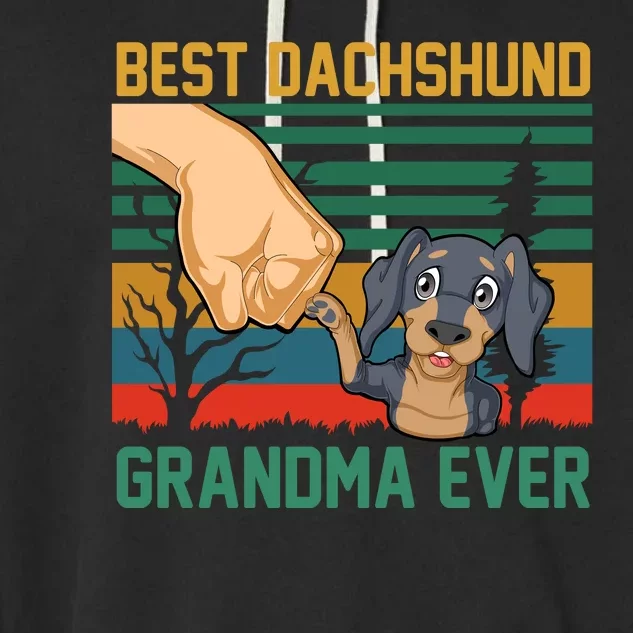 Best Dachshund Grandma Ever Garment-Dyed Fleece Hoodie