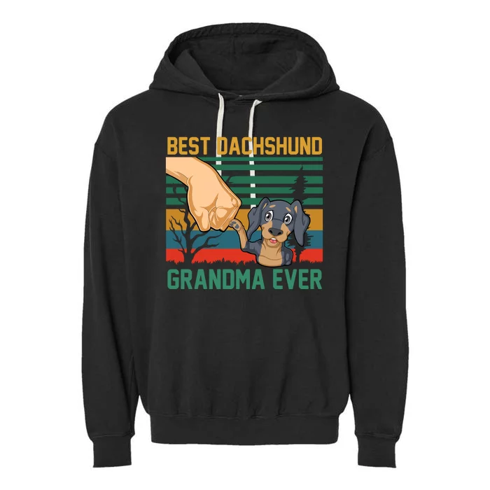 Best Dachshund Grandma Ever Garment-Dyed Fleece Hoodie