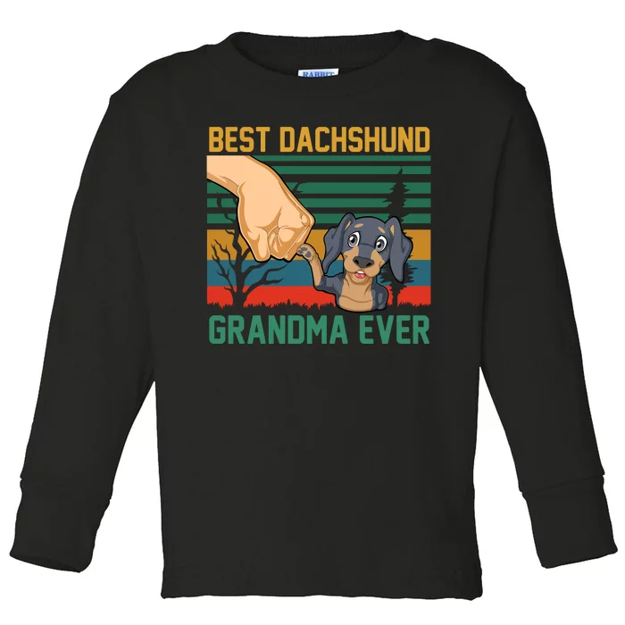 Best Dachshund Grandma Ever Toddler Long Sleeve Shirt