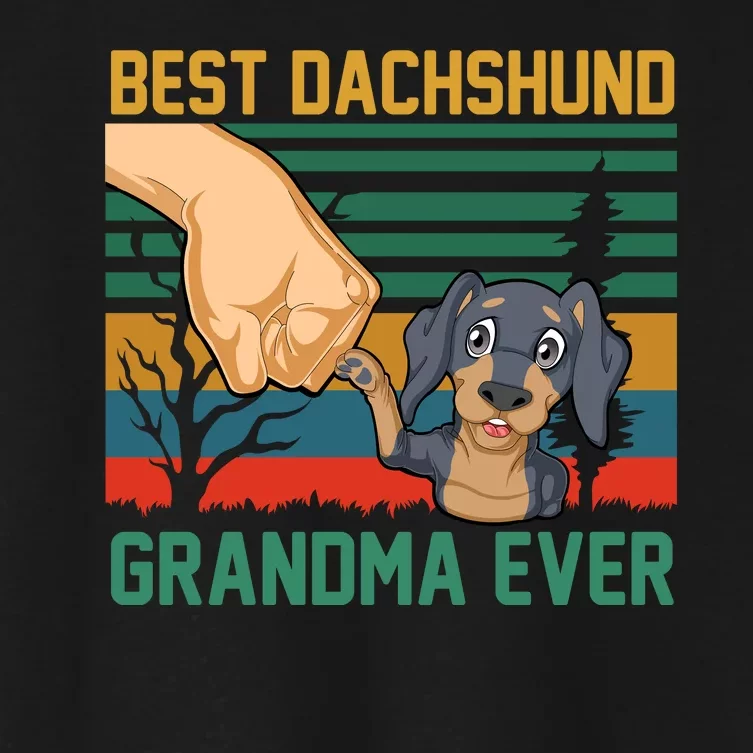 Best Dachshund Grandma Ever Women's Crop Top Tee