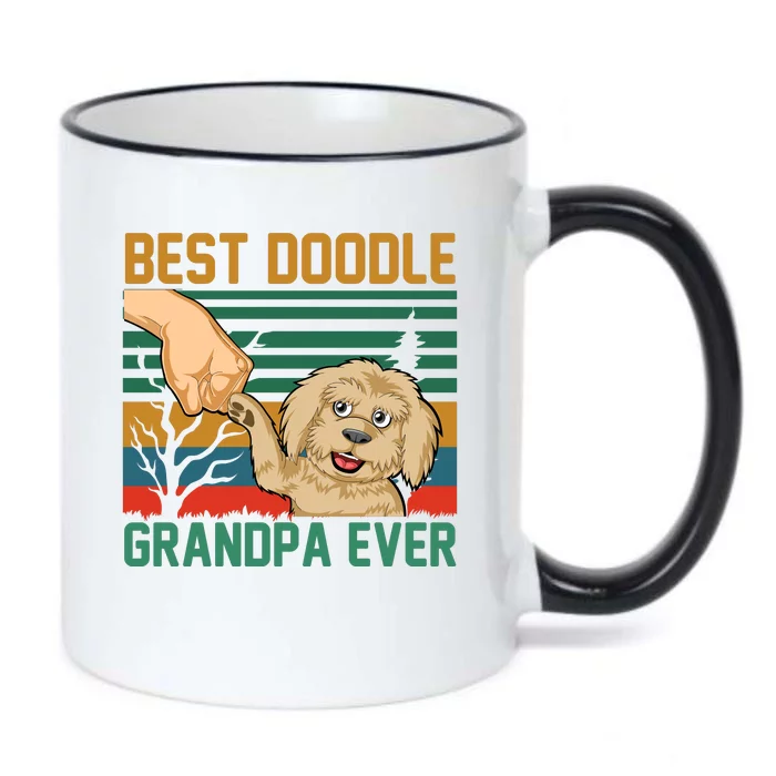 Best Doodle Grandpa Ever Black Color Changing Mug