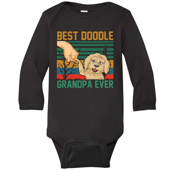 Best Doodle Grandpa Ever Baby Long Sleeve Bodysuit