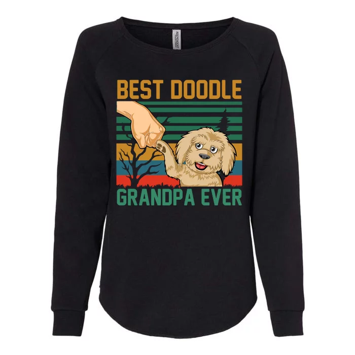 Best Doodle Grandpa Ever Womens California Wash Sweatshirt