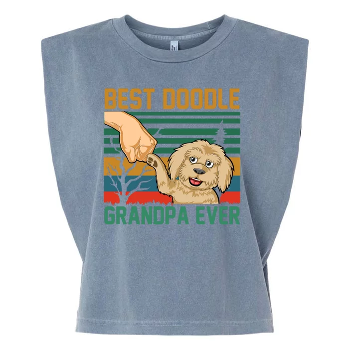 Best Doodle Grandpa Ever Garment-Dyed Women's Muscle Tee