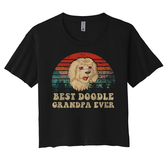 Best Doodle Grandpa Ever Women's Crop Top Tee