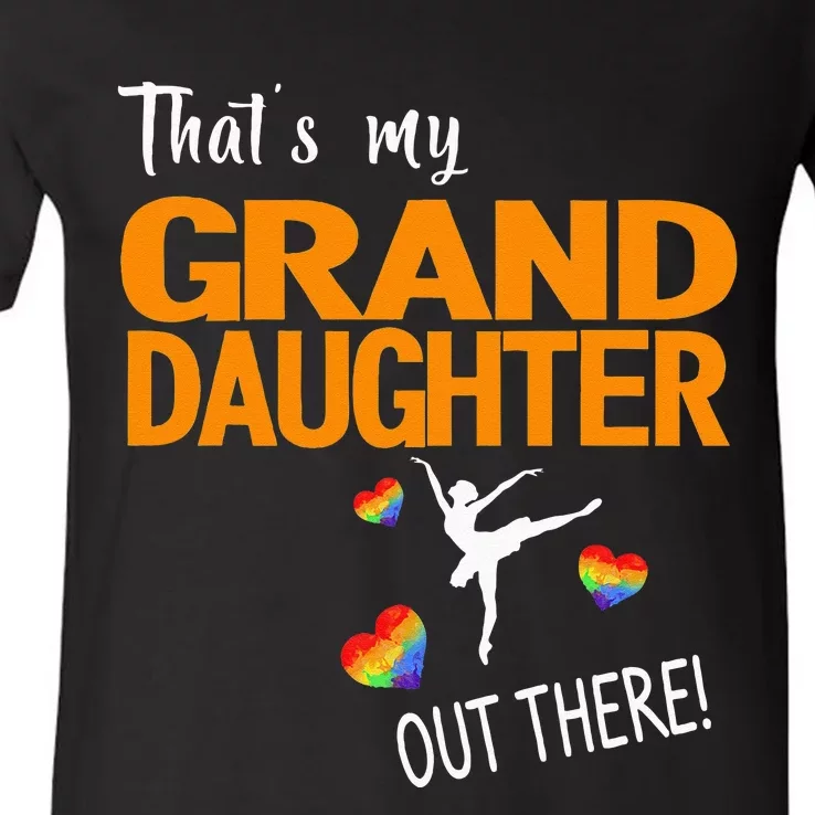 Ballet Dancing Granddaughter Grandpa & Grandma Gift V-Neck T-Shirt