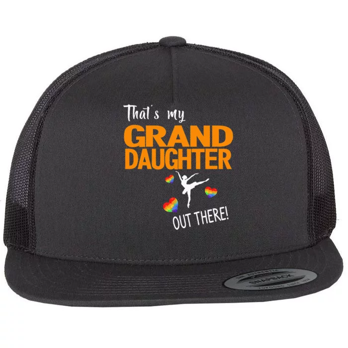 Ballet Dancing Granddaughter Grandpa & Grandma Gift Flat Bill Trucker Hat