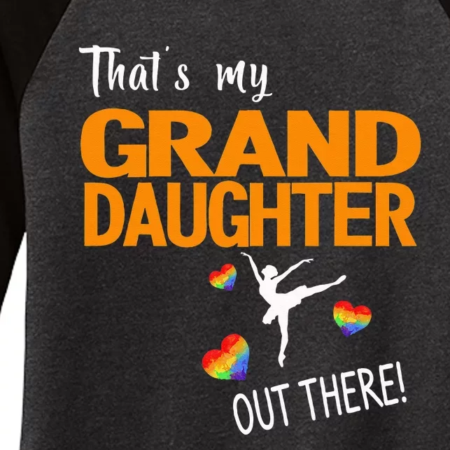 Ballet Dancing Granddaughter Grandpa & Grandma Gift Women's Tri-Blend 3/4-Sleeve Raglan Shirt