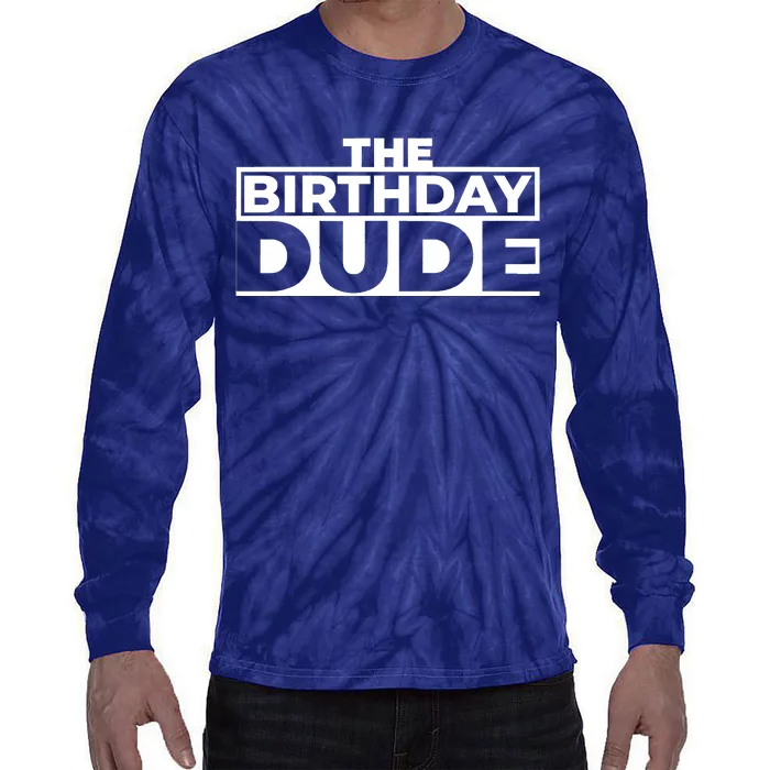 Birthday Dude Graphic Novelty Tie-Dye Long Sleeve Shirt