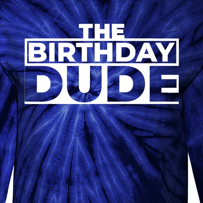 Birthday Dude Graphic Novelty Tie-Dye Long Sleeve Shirt