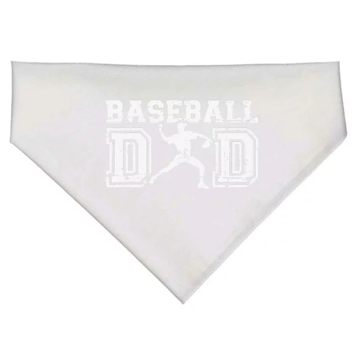 Baseball Dad Gift For Fathers Day USA-Made Doggie Bandana