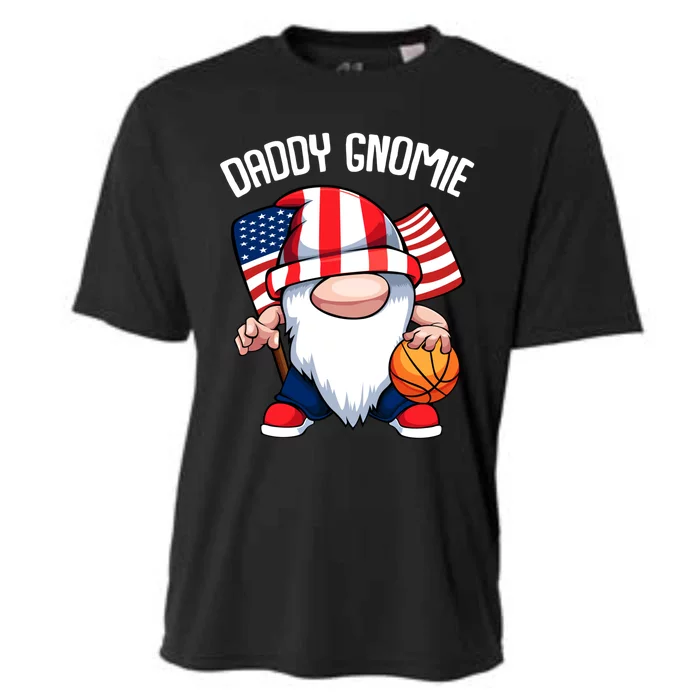 Basketball Daddy Gnome 4th Of July American Memorial Day Cool Gift Cooling Performance Crew T-Shirt