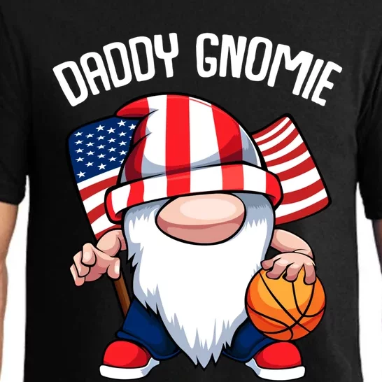 Basketball Daddy Gnome 4th Of July American Memorial Day Cool Gift Pajama Set