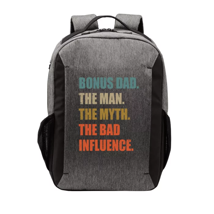 Bonus Dad Gift For Fathers Day Retro Christmas Stepdad Gift Vector Backpack