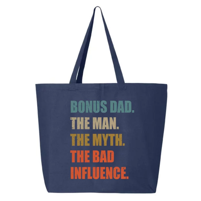 Bonus Dad Gift For Fathers Day Retro Christmas Stepdad Gift 25L Jumbo Tote