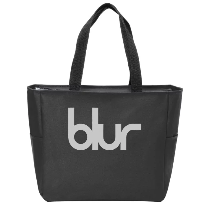 Blur Dark Green Central Zip Tote Bag