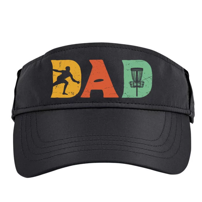 Best Disc Golf Dad Retro Fathers Day For Men Dad Sports Adult Drive Performance Visor