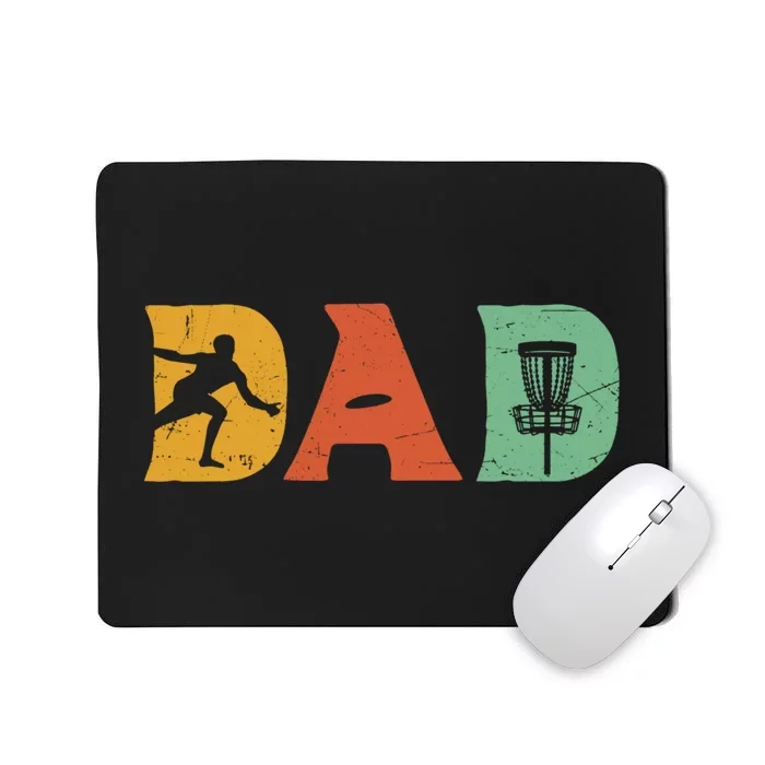 Best Disc Golf Dad Retro Fathers Day For Men Dad Sports Mousepad