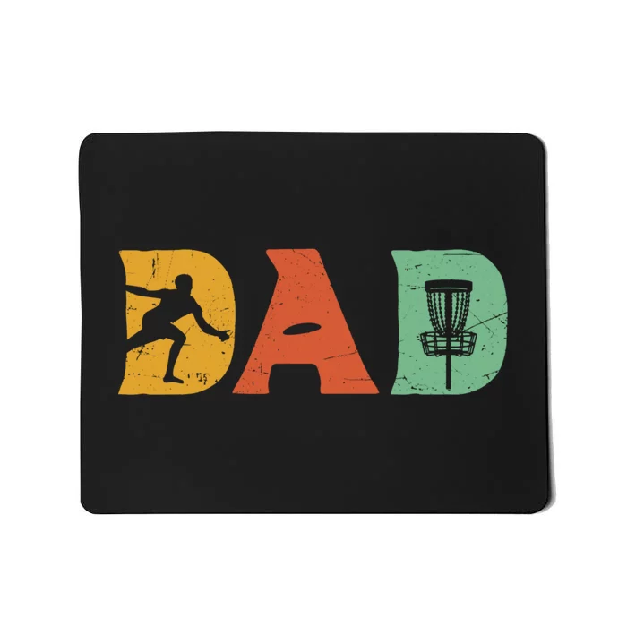 Best Disc Golf Dad Retro Fathers Day For Men Dad Sports Mousepad