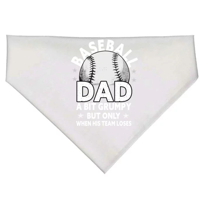 Baseball Dad Gift Funny Baseball Dad Cute Gift USA-Made Doggie Bandana