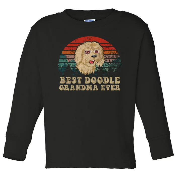 Best Doodle Grandma Ever Toddler Long Sleeve Shirt