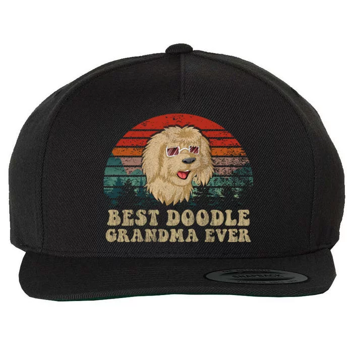 Best Doodle Grandma Ever Wool Snapback Cap