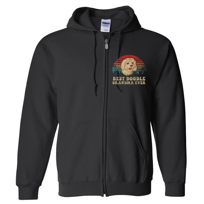 Best Doodle Grandma Ever Full Zip Hoodie