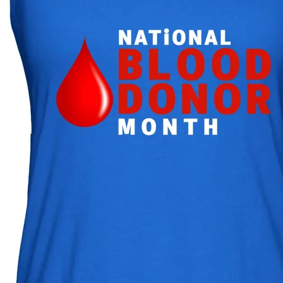 Blood Donor Gift National Volunteer Blood Donor Month Gift Ladies Essential Flowy Tank