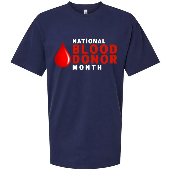 Blood Donor Gift National Volunteer Blood Donor Month Gift Sueded Cloud Jersey T-Shirt