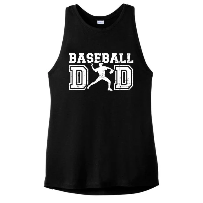 Baseball Dad Gift For FatherS Day Gift Ladies Tri-Blend Wicking Tank