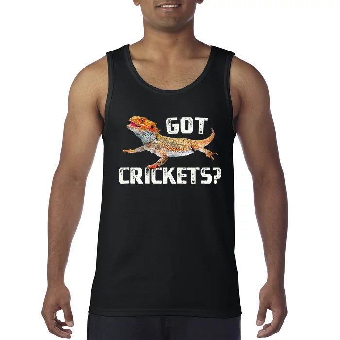 Bearded Dragon Got Crickets Funny Pet Lizard Lover Tank Top