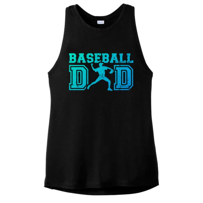 Baseball Dad Gift For FatherS Day Gift Ladies Tri-Blend Wicking Tank