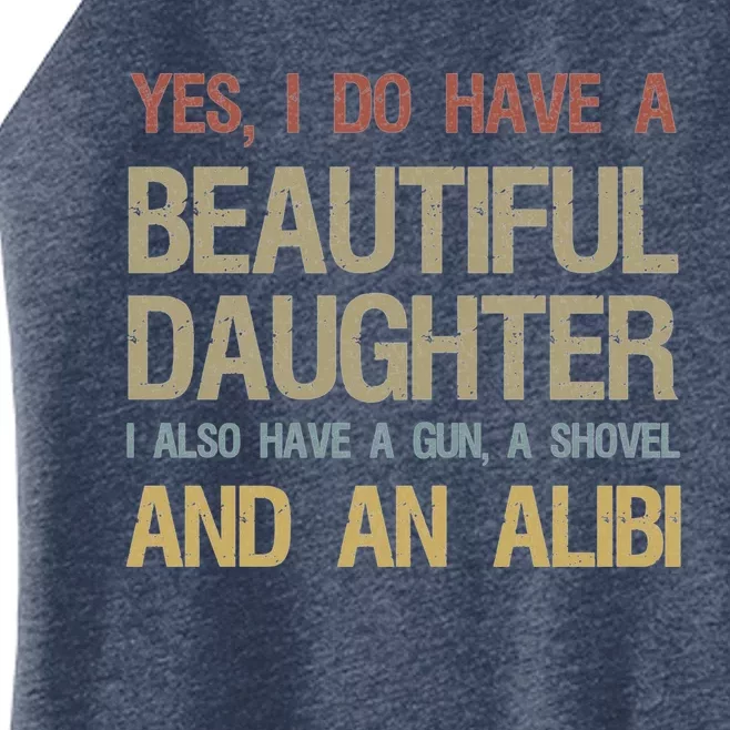 Beautiful Daughter Gun Shovel Alibi Women’s Perfect Tri Rocker Tank